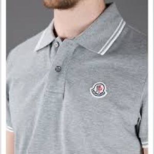 Moncler Polo, light grey, size XXL but européen sizing so fits Medium Large…